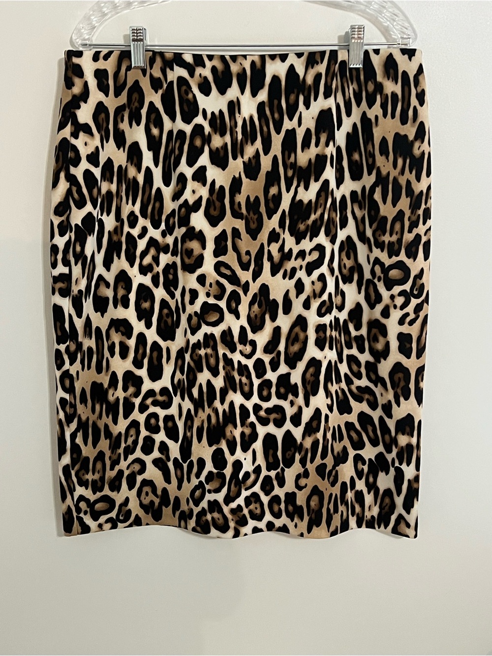 Chico's Leopard Print Pencil Skirt - Beige Black Brown